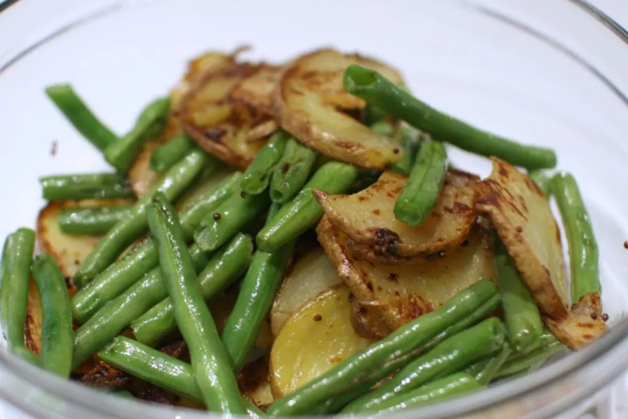 Southern Green Beans and Potatoes Recipe served in plate