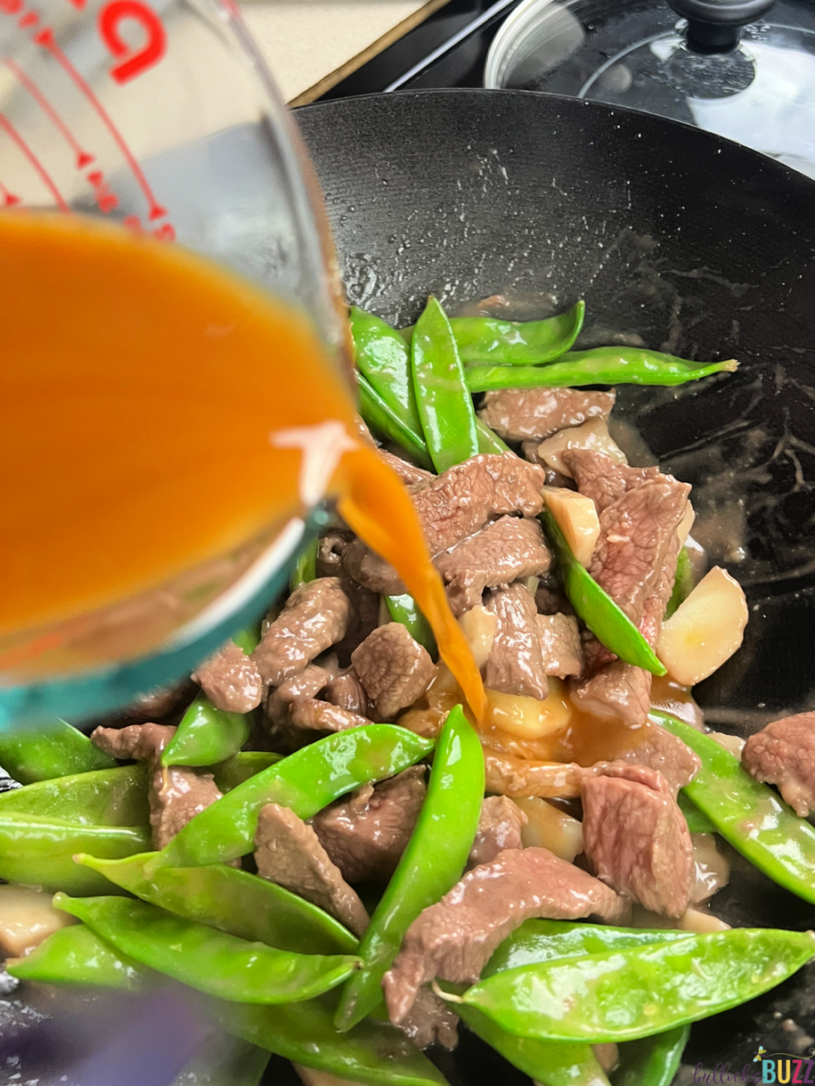 Beef with Snow Peas and Water Chestnuts Stir Fry Recipe