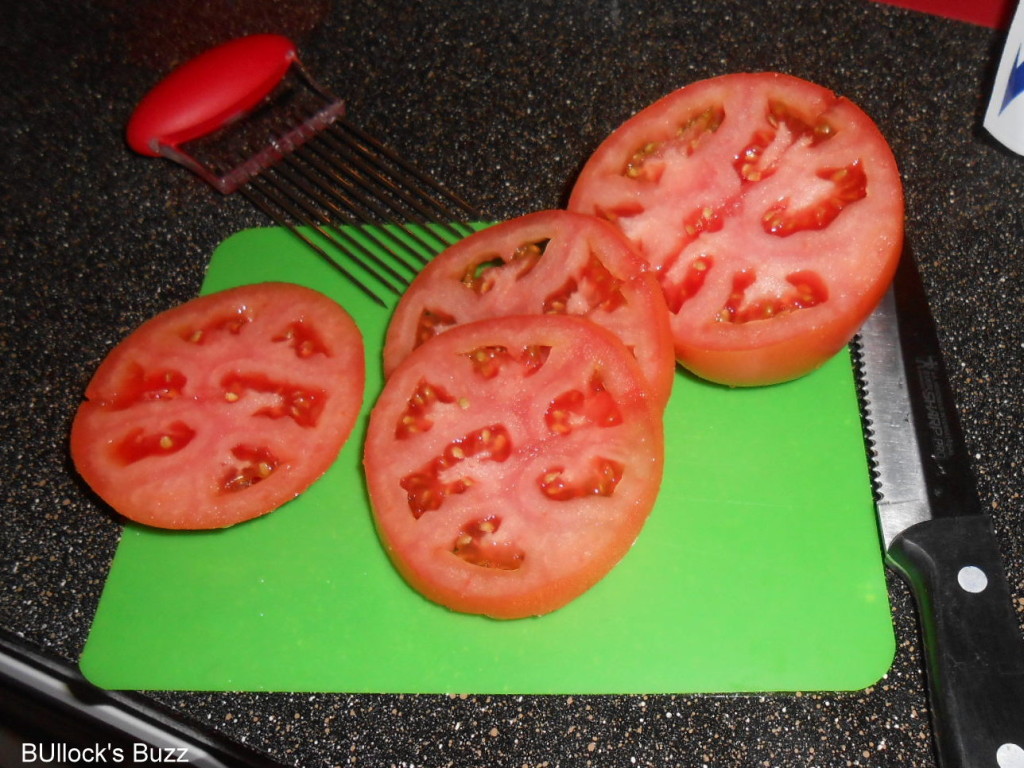 add sliced tomatoes