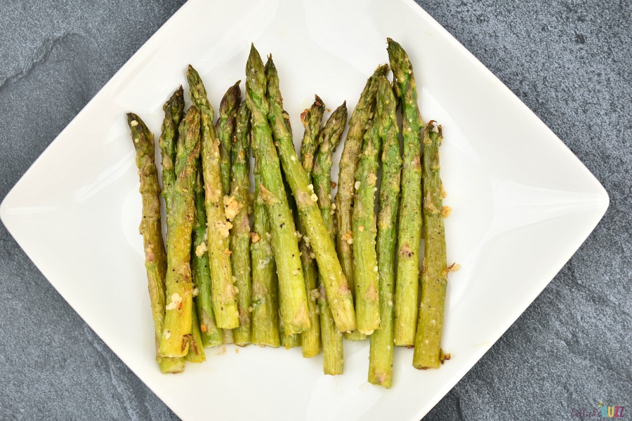 Oven Roasted Asparagus on plate