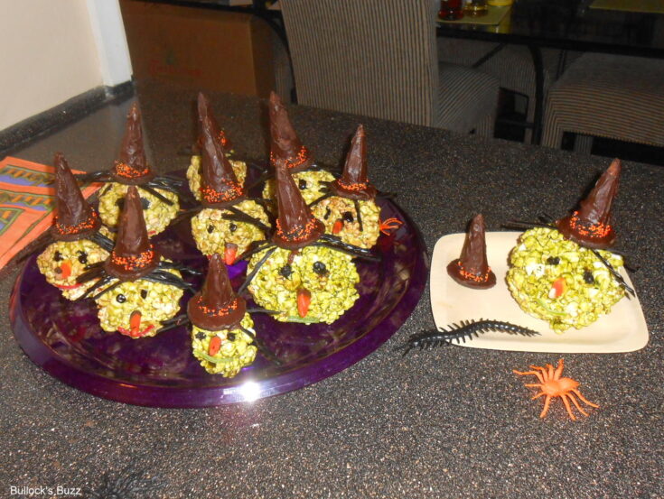 Spooky Halloween Popcorn Ball Witches