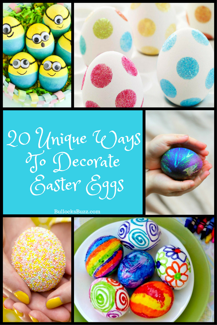 Put away the vinegar and dye and try one of these twenty unique ways to decorate Easter eggs! 