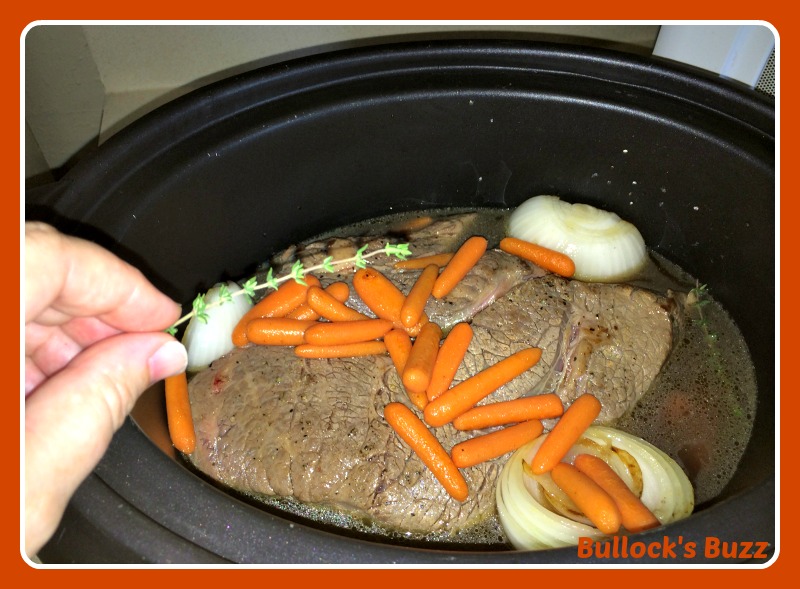 Slow Cooker Pot Roast Recipe add sprig of thyme