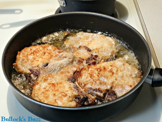Southern-fried-pork-chops-cook about 5 minutes per side
