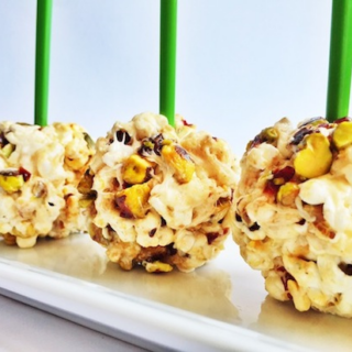 Pistachio Chewy Bite Popcorn Balls