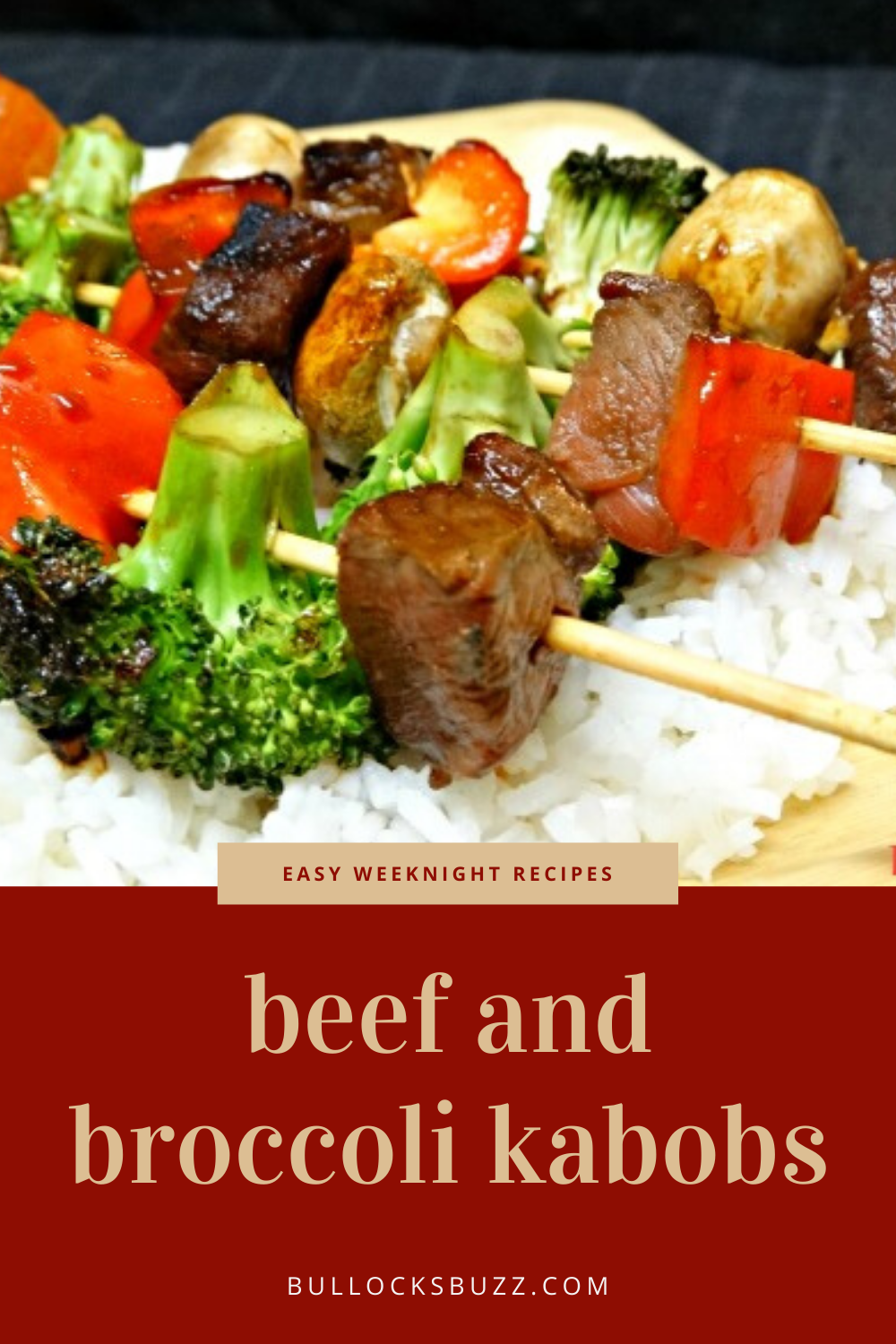 Tender meat and fresh broccoli and vegetables are marinated in a slightly sweet hoisin-based marinade then grilled over an open flame until ready in this delicious easy Beef and Vegetable Kabob recipe.