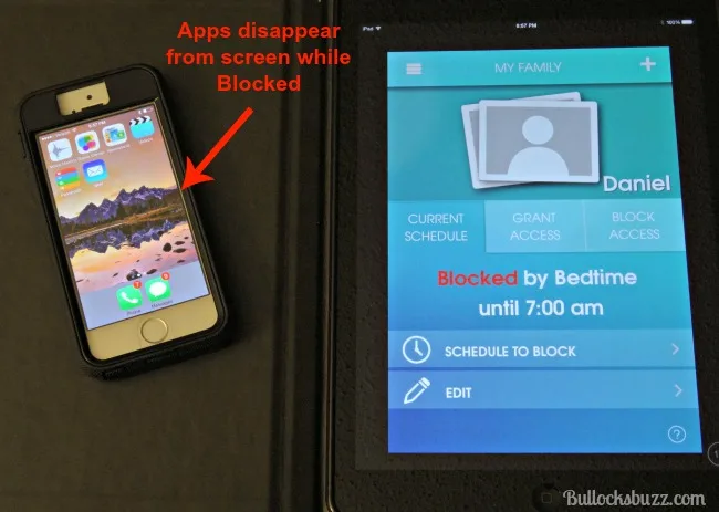OurPact App Scheduled Block managing your child's screen time