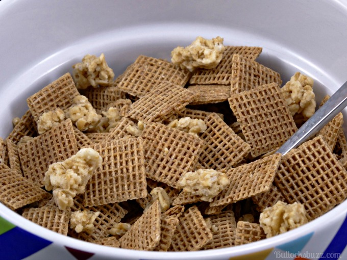 Post Shredded Wheat Crunch cereal in bowl