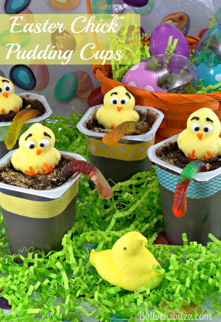 Easter Bunny Cream Cheese Mints go great with these super cute Easter Chick Pudding Cups!