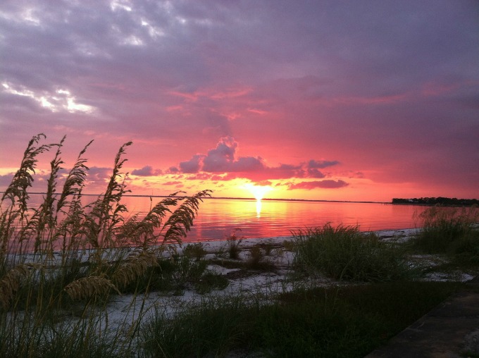gulf county, florida sunset on beach