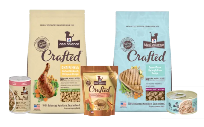 hills crafted cat food line up