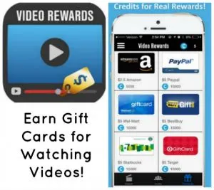 Watch videos and earn gift outlet cards