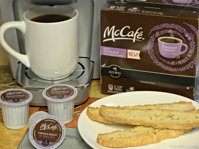 biscotti and mccafe coffee