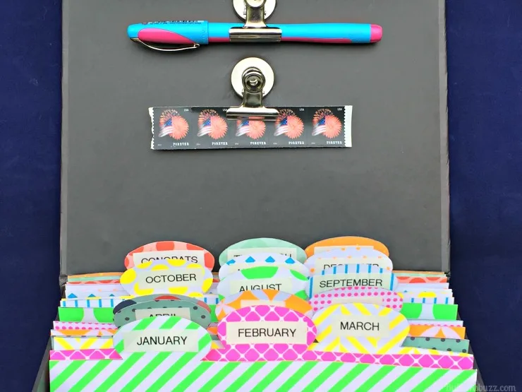 DIY Birthday Card Organizer