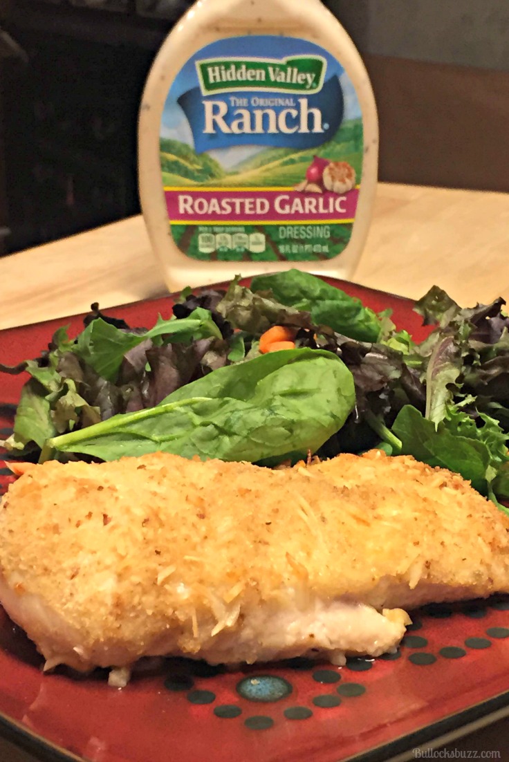 Roasted Garlic Ranch and Shredded Parmesan Baked Chicken cooked