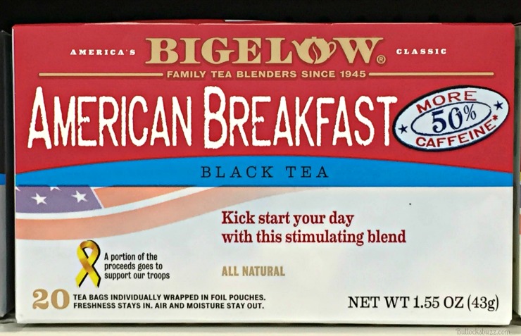 gift basket and bigelow tea in box