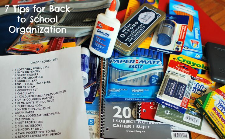 7 Tips for Back to School Organization main image