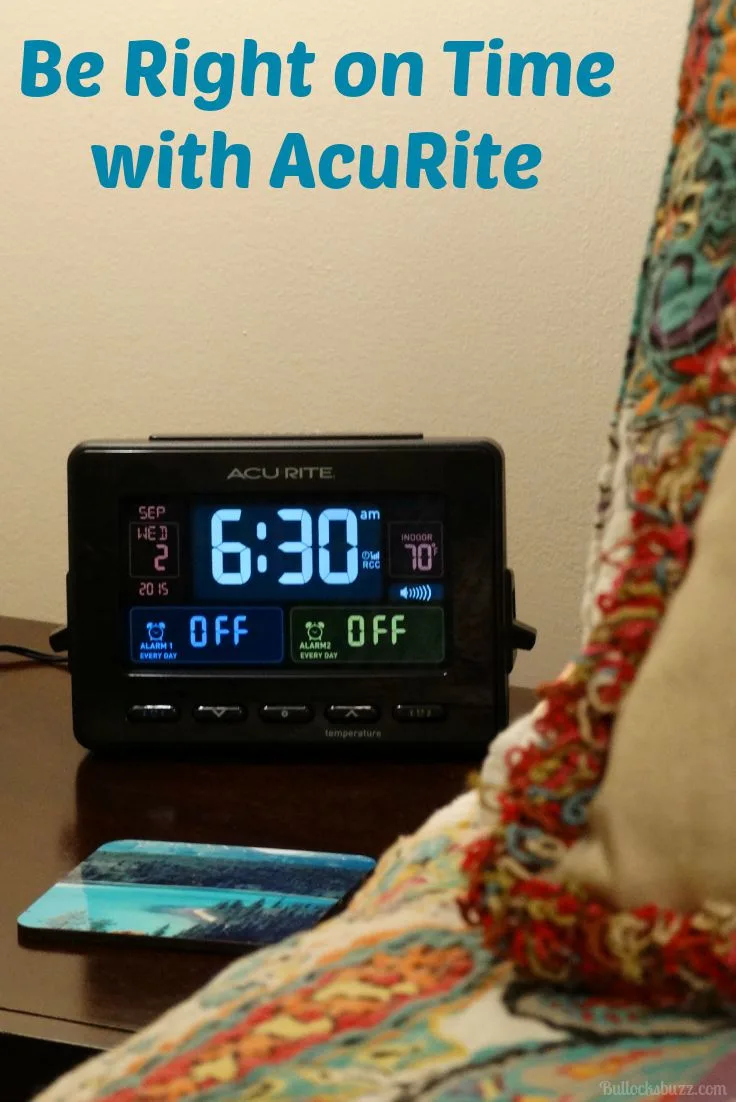 AcuRite Atomic Dual Alarm Clock with USB and Temperature pinterest image