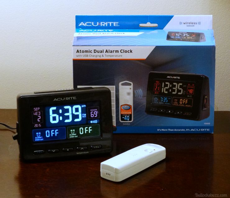 AcuRite Atomic Dual Alarm Clock with USB and Temperature