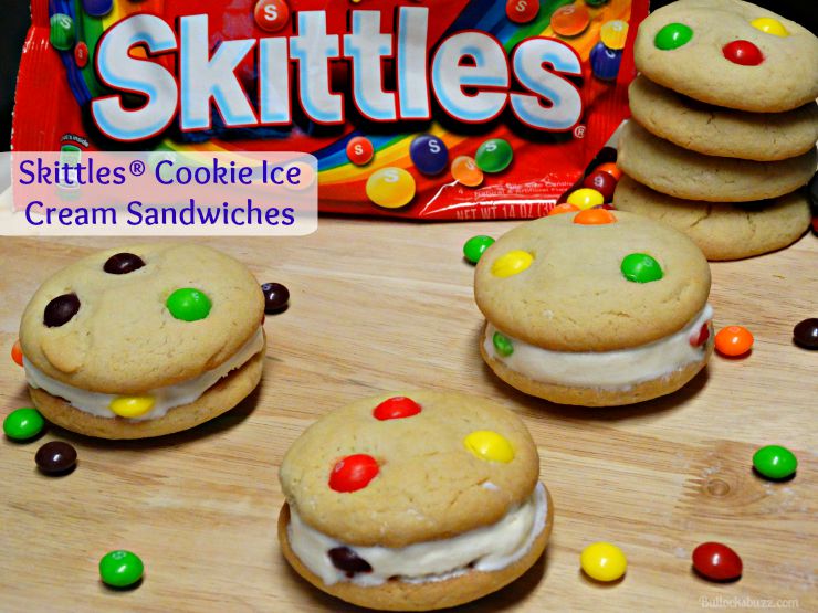 Skittles Ice Cream Cookie Sandwich recipe