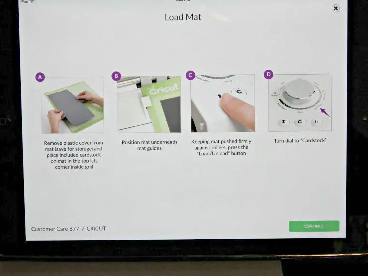 cricutexplore air online instructions for first project