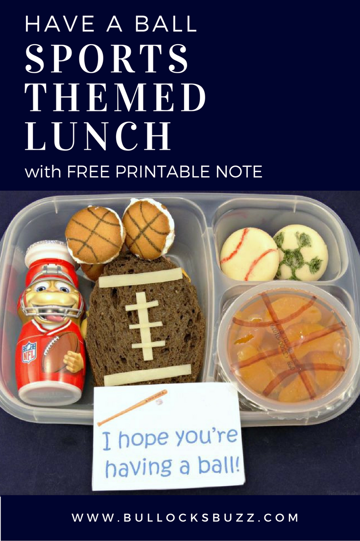 This adorable Have a Ball sports themed lunch with free printable note is perfect for your sports-loving child! It's also the perfect way to add some kick to your kid's school lunch!