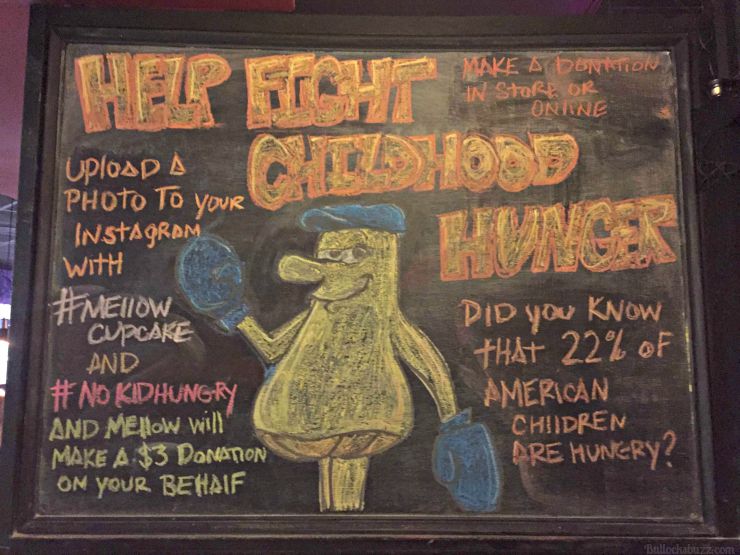 mellow mushroom inside chalk board