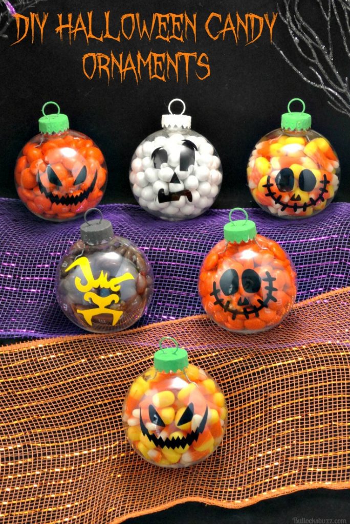 DIY Halloween candy ornaments