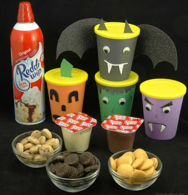 Halloween Monster Snack Cups Go Paks ingredients for treats