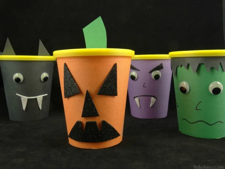 Last Minute Halloween Treats Halloween Monster Snack Cups Go Paks jack o lantern