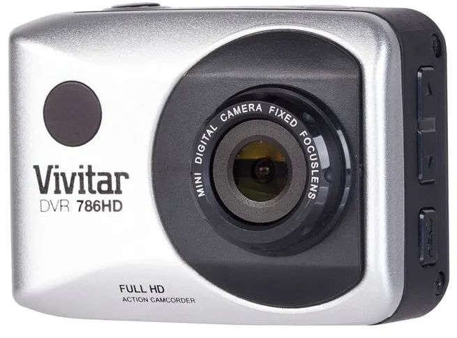 Vivitar DVR 786HD Action Camcorder side button view action camera