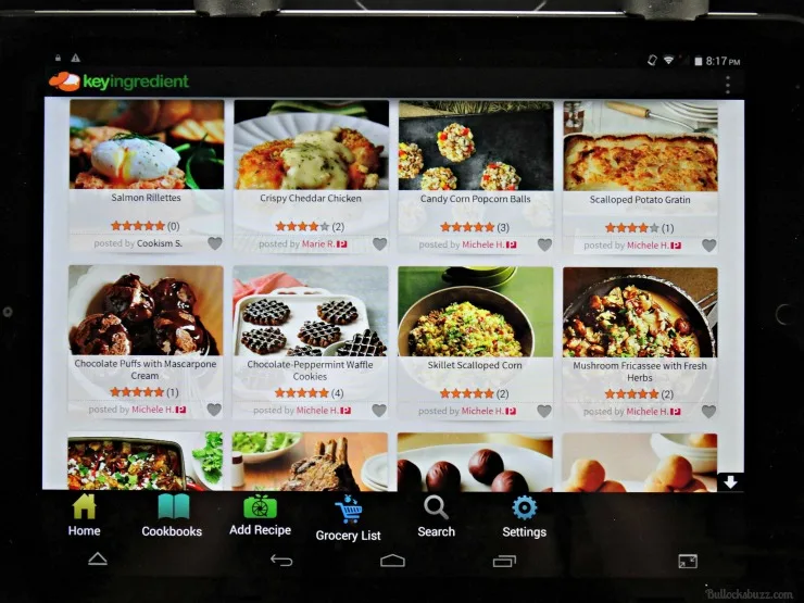 key ingredient recipe reader hd tablet app main page recipe search