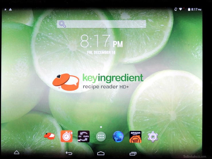 key ingredient recipe reader hd tablet main screen