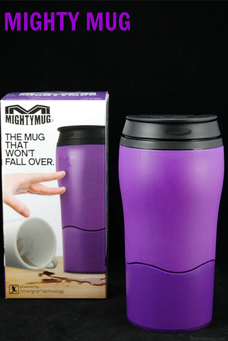 Mighty Mug: Untippable insulated travel mug.