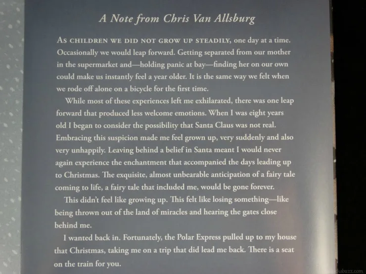 the polar express 30th anniversary edition authors note
