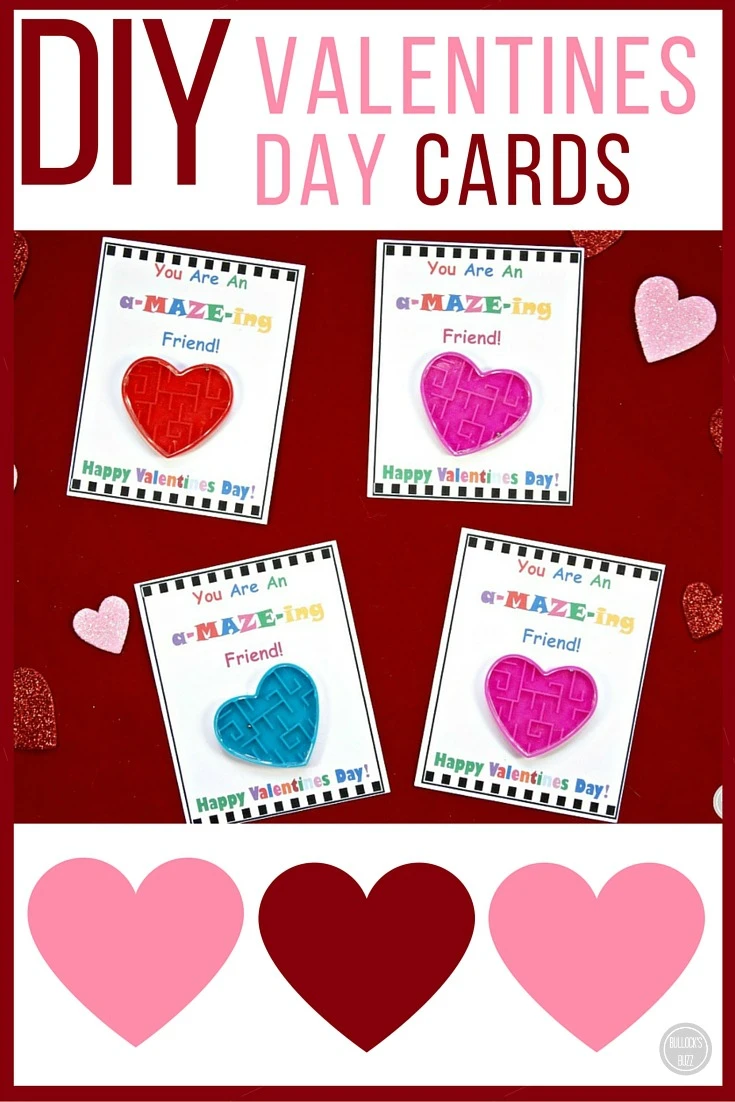 DIY Valentines Day Cards for Kids w- You Are An aMAZEing Friend candy free card main image