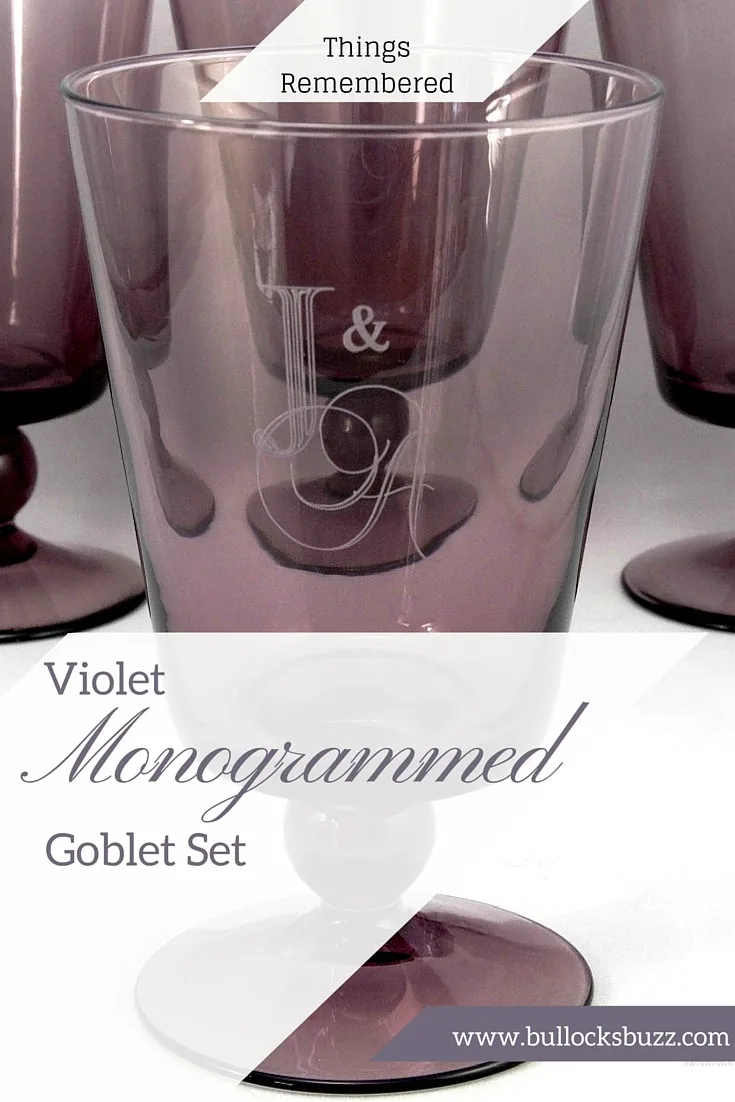 Things Remembered Violet Monogrammed Goblet Set Main Image customized gifts idea