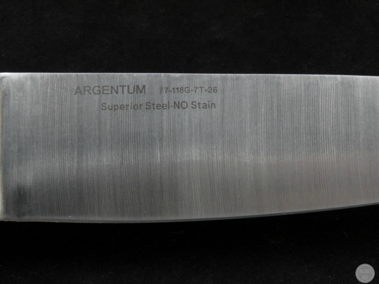 close up blade in kitchen knives set