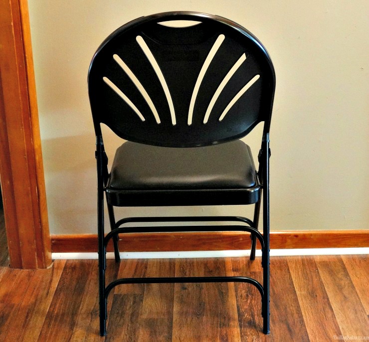 samsonite metal folding chair back view image