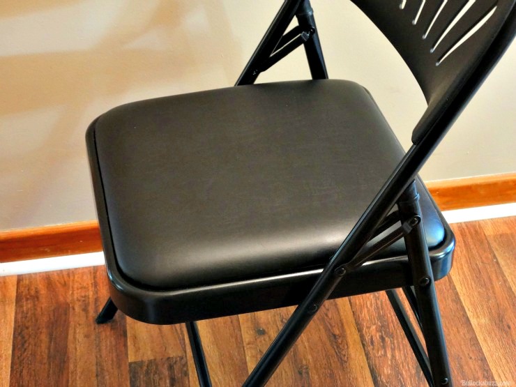 samsonite metal folding chair padded seat cushion image