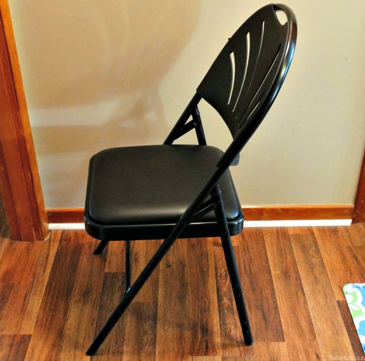 samsonite metal folding chair side view image