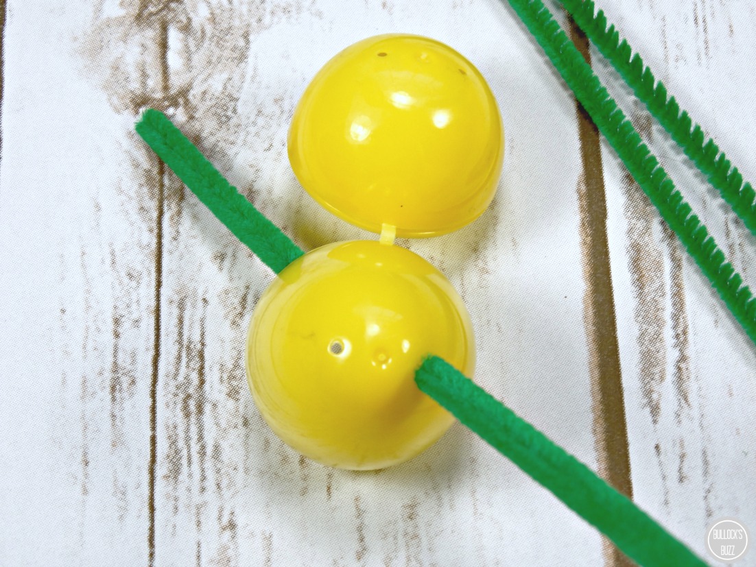 DIY Easter Basket for the gardener DIY Candy Filled Easter Egg insert pipe cleaner thru holes on bottom of egg