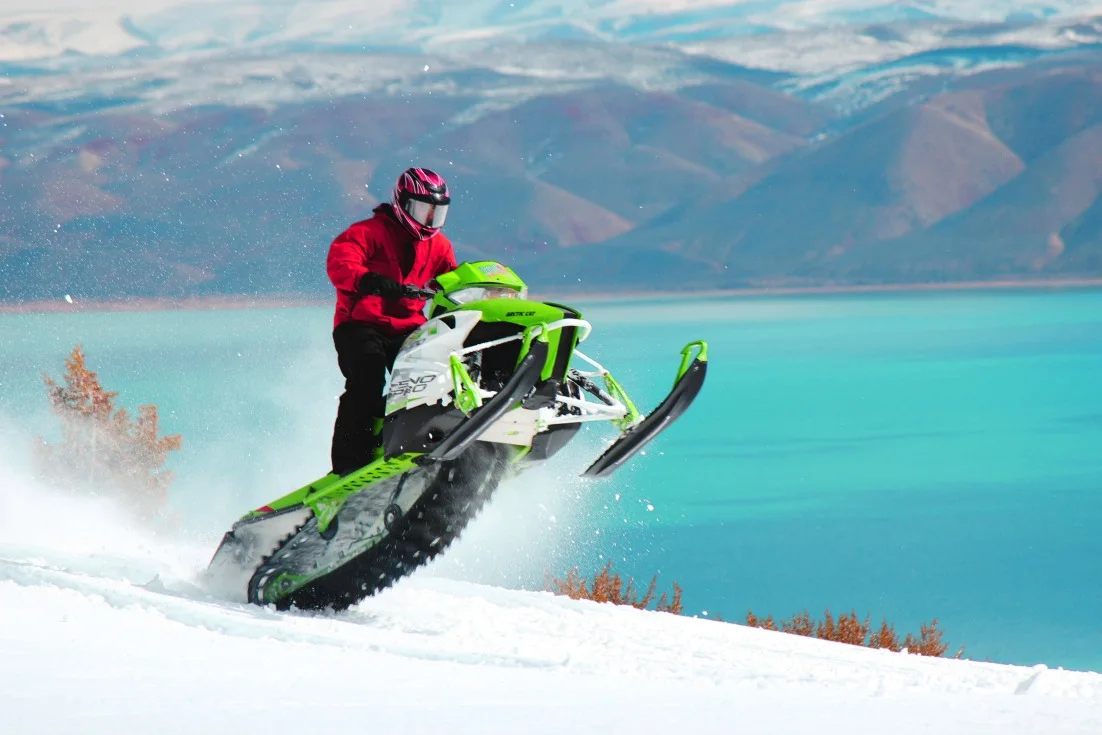 Bear Lake Valley A Little Piece of Paradise snow mobiling above lake