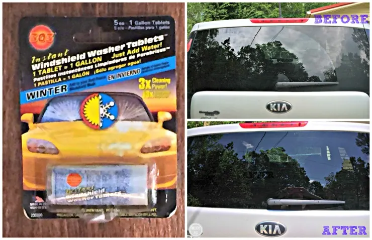 303 Automotive products back windshield before and after