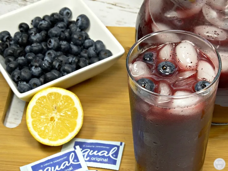 Homemade Blueberry Lemonade recipe using Equal Zero Calorie Sweetener