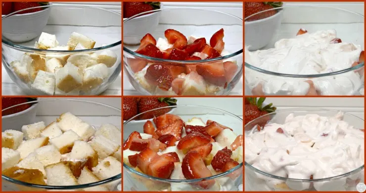 Angel Food Strawberry Yogurt Trifle steps