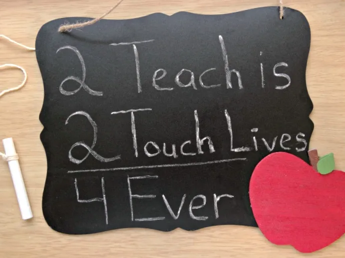 DIY Teacher Chalkboard teacher DIY teacher appreciation gift