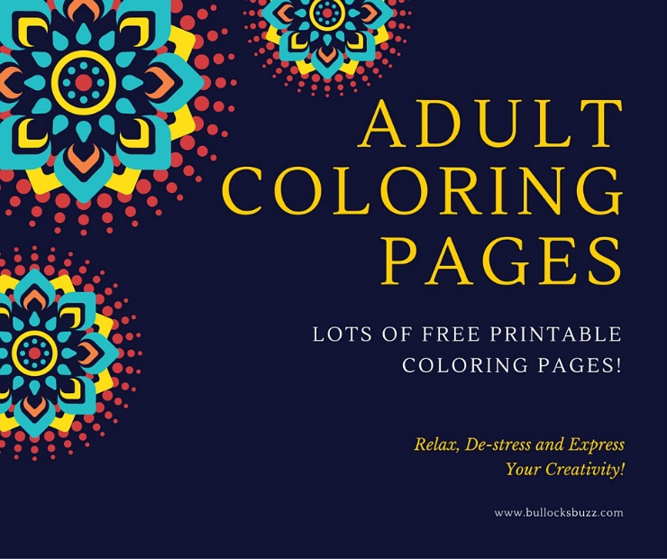 free adult coloring pages  time to relax  bullock's buzz