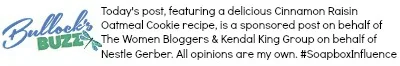 blog disclosure for cinnamon raisin oatmeal cookies post