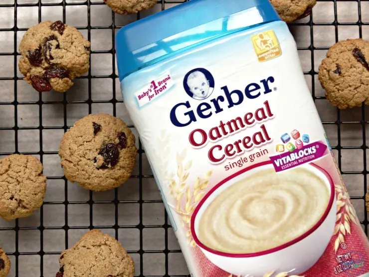 cinnamon raisin oatmeal cookies with gerber cereal image5